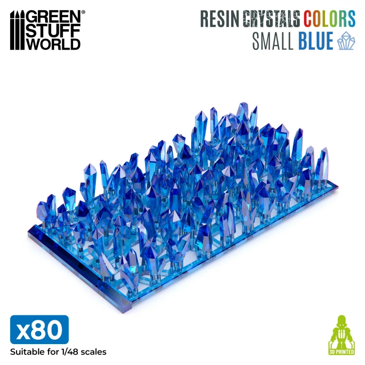 Blue Resin Crystals Small – Niebieskie Kryształy Żywiczne 80 szt. Green Stuff World