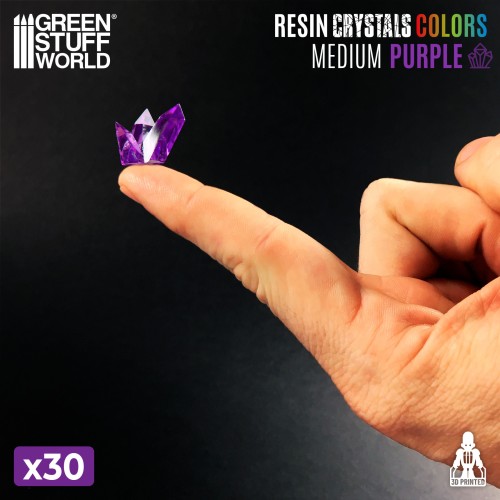 Purple Resin Crystals Medium – Fioletowe Kryształy Żywiczne 30 szt. Green Stuff World