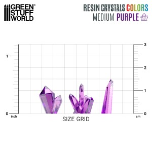 Purple Resin Crystals Medium – Fioletowe Kryształy Żywiczne 30 szt. Green Stuff World