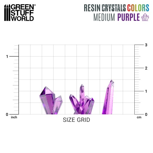Purple Resin Crystals Medium – Fioletowe Kryształy Żywiczne 30 szt. Green Stuff World