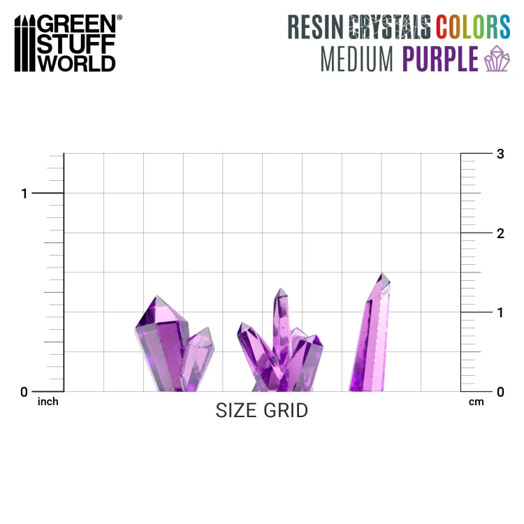 Purple Resin Crystals Medium – Fioletowe Kryształy Żywiczne 30 szt. Green Stuff World