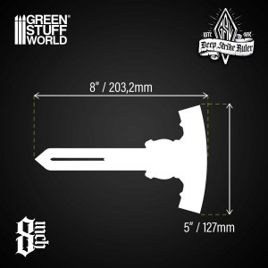 Deep Strike Ruler Template 8" - Fluor Green