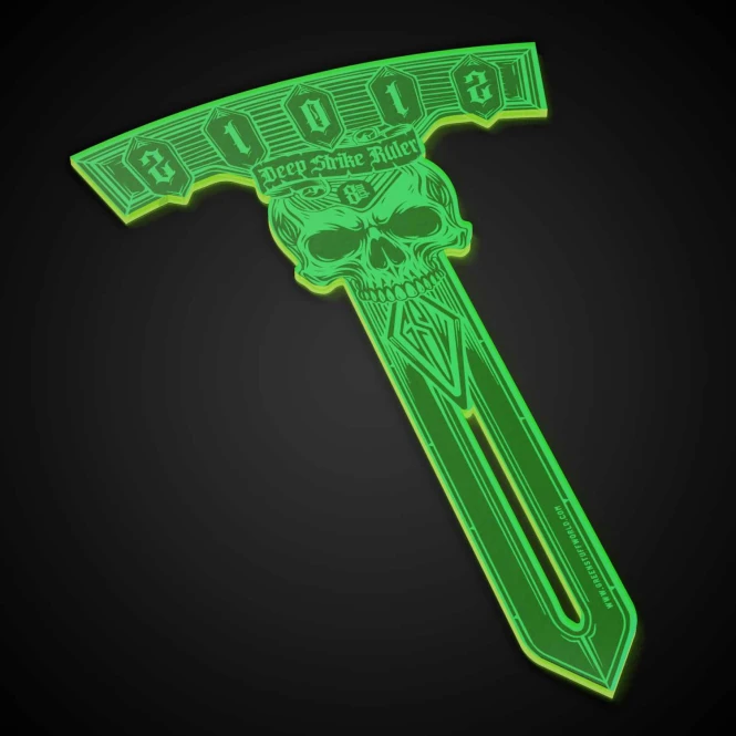 Green Stuff World Deep Strike Ruler Template 8" – Fluor Green