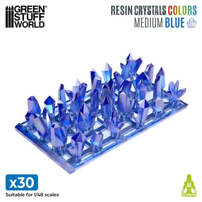 BLUE Resin Crystals - Medium