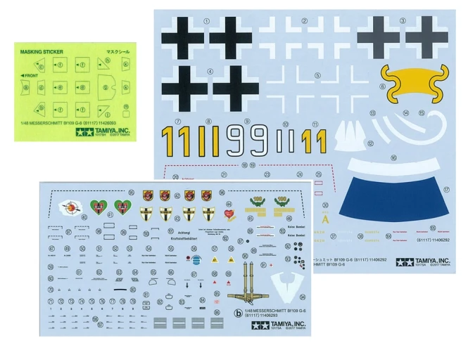 Tamiya 61117 Messerschmitt Bf109G-6