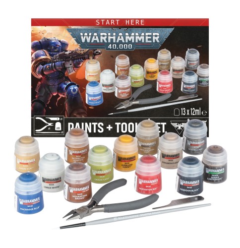 Warhammer 40k Paints+Tools set