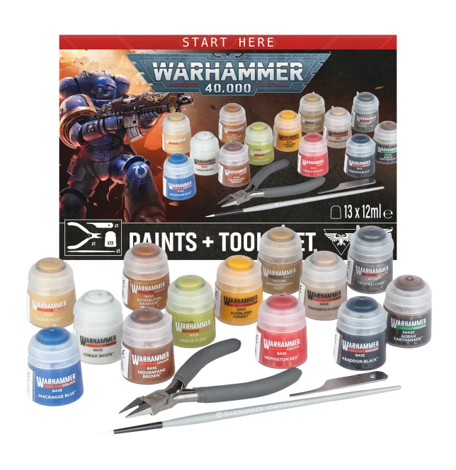 Warhammer 40k Paints+Tools set
