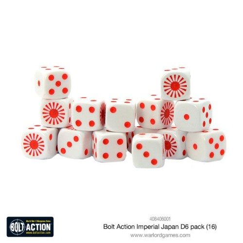 Bolt Action Imperial Japanese 6d pack 16 kości