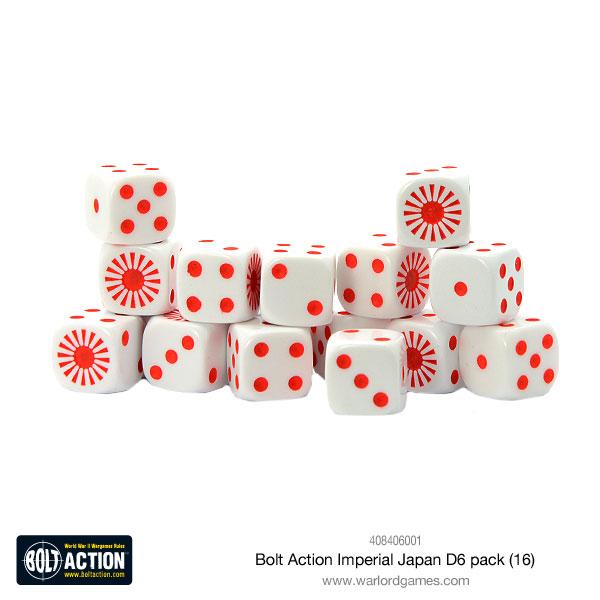 Bolt Action Imperial Japanese 6d pack 16 kości