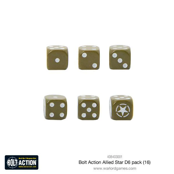 Bolt Action US Army 6D Pack 16 kości