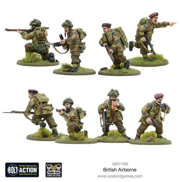 British Airborne WWII Allied Paratroopers (plastic