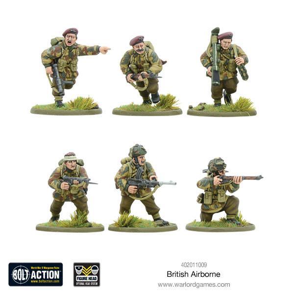 British Airborne WWII Allied Paratroopers (plastic