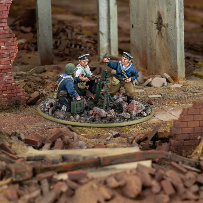 Bolt Action: Soviet Naval Brigade Medium Mortar Te