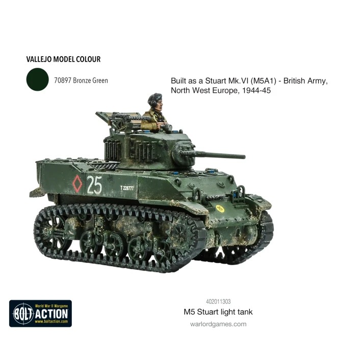 M5 Stuart Light Tank  (plastic)