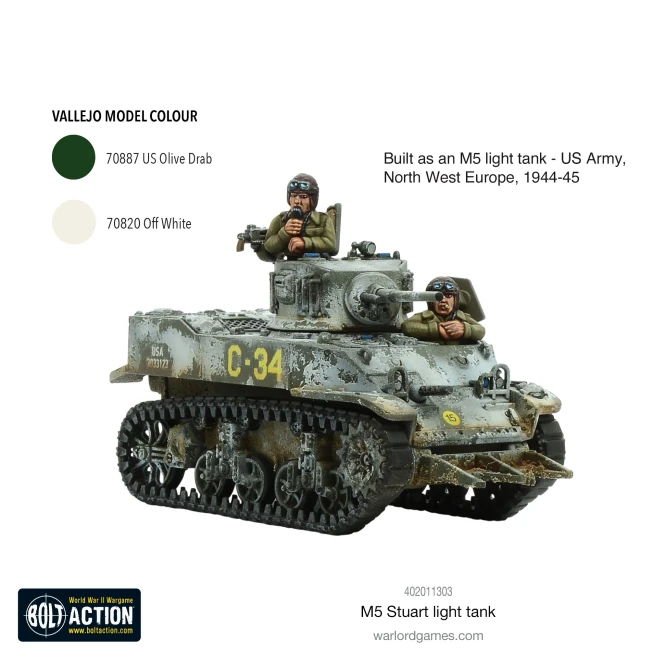M5 Stuart Light Tank  (plastic)
