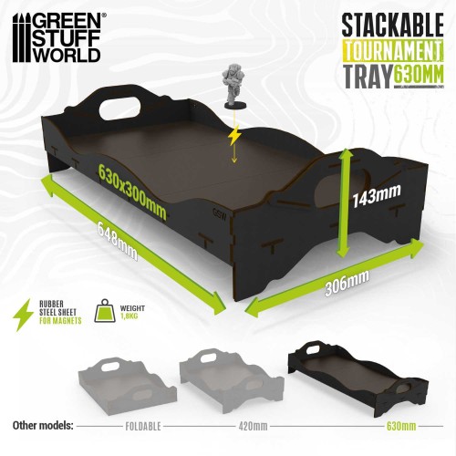 Stackable tournament tray 630 mm