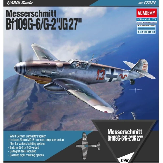 Academy 12321 Messerschmitt Bf109G-6/G-2 JG 27, -