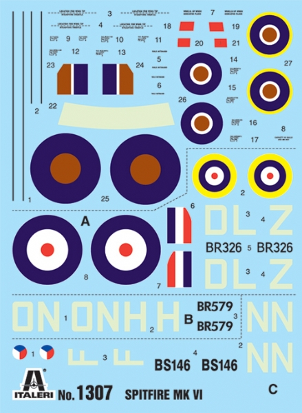 Italeri 1307 1/72 Spitfire Mk. VI