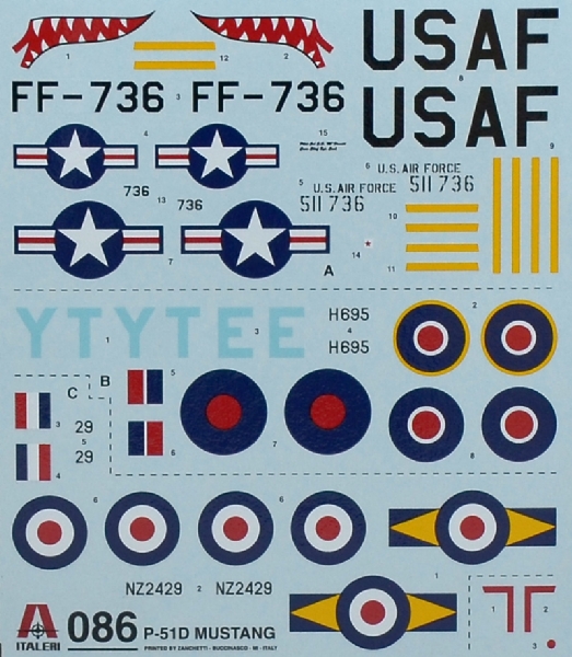 Italeri 0086 1/72 P-51D Mustang