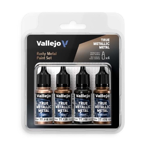 Vallejo: 77.269 - True Metallic Metal - Rusty Metal Paint Set