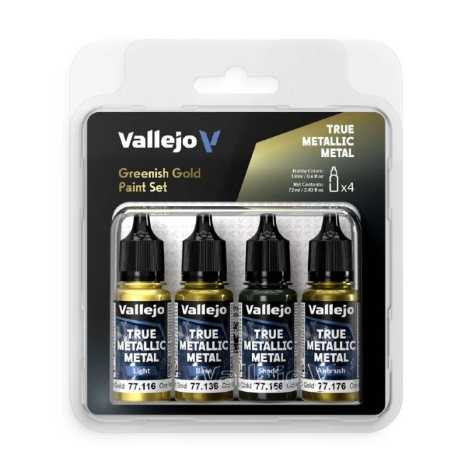 Vallejo 77267 TMM Color Set Greenish Gold