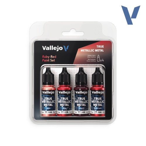 Vallejo 77254 TMM Color Set Ruby Red (4 x 18 ml)