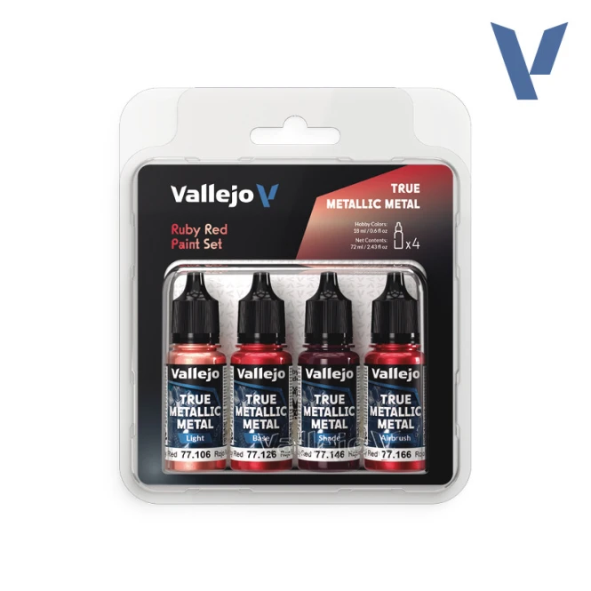 Vallejo 77254 TMM Color Set Ruby Red (4 x 18 ml)