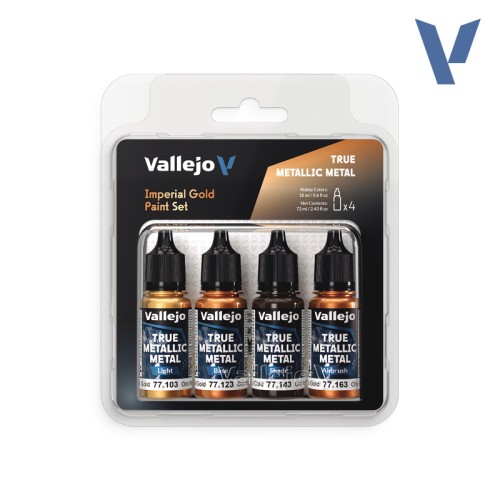 Vallejo 77252 TMM Color Set Imperial Gold (4 x ...