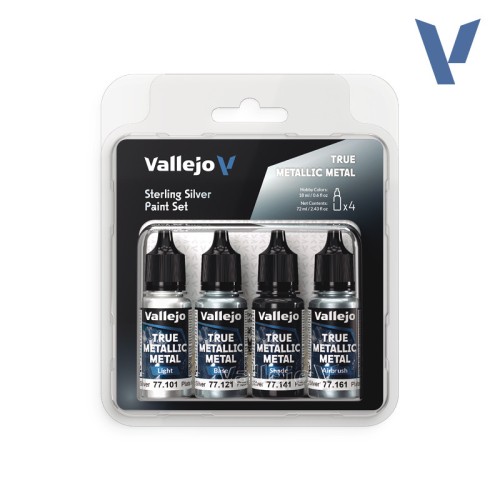 Vallejo 77251 TMM Color Set Sterling Silver (4 ...