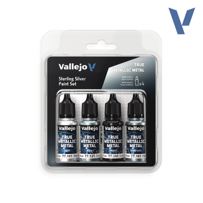 Vallejo 77251 TMM Color Set Sterling Silver (4 ...