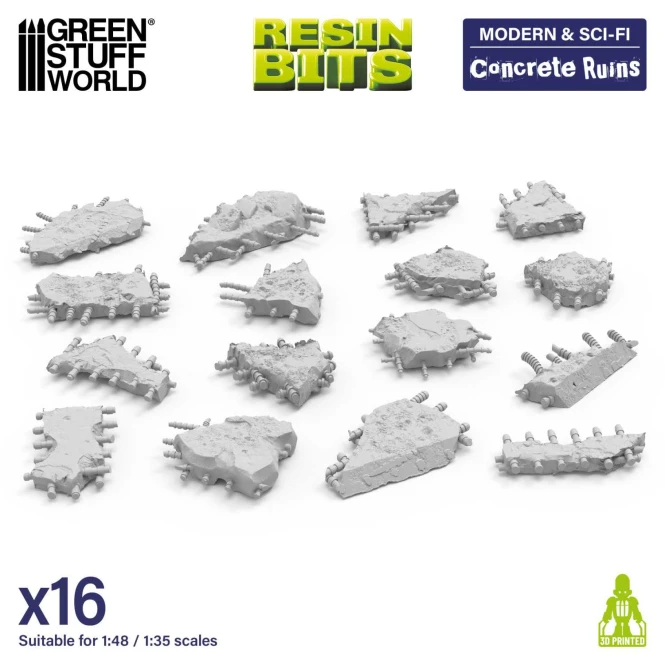 3D Printed - Modern & Sci-fi - Concrete Ruins