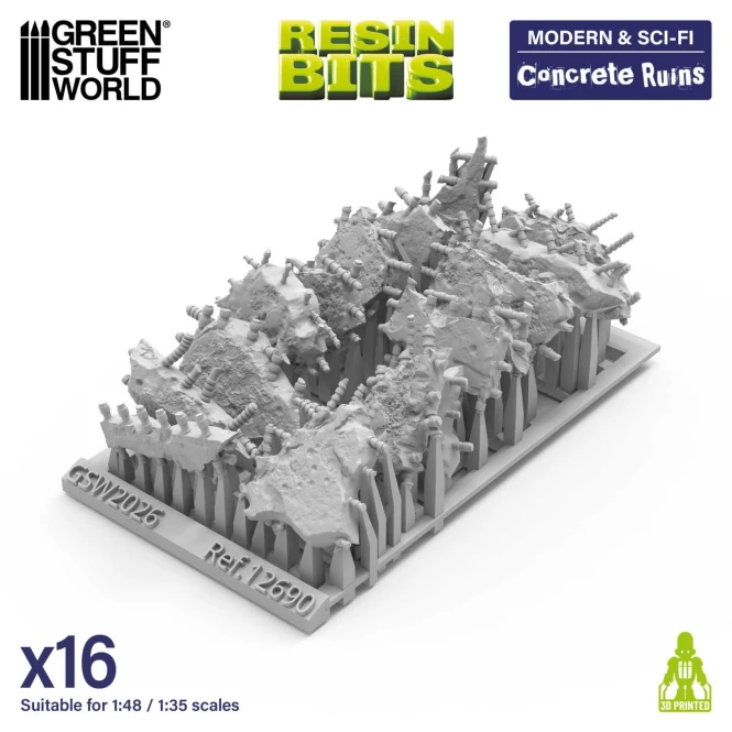 3D Printed - Modern & Sci-fi - Concrete Ruins