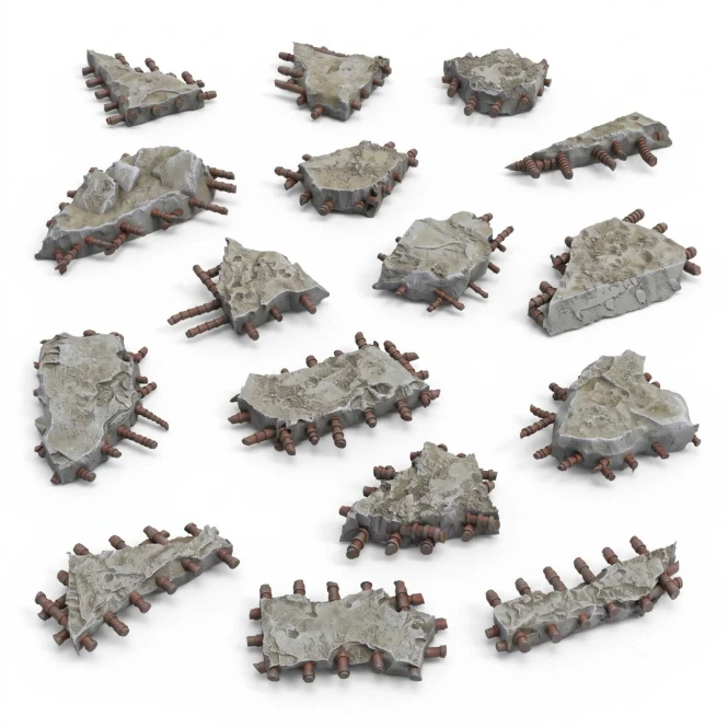 3D Printed - Modern & Sci-fi - Concrete Ruins