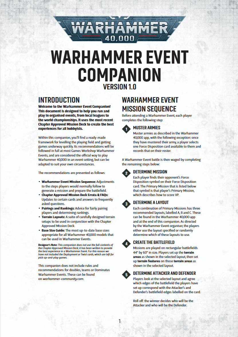 Warhammer Event Companion 1.0 – nowy standard turniejowy Warhammer 40,000